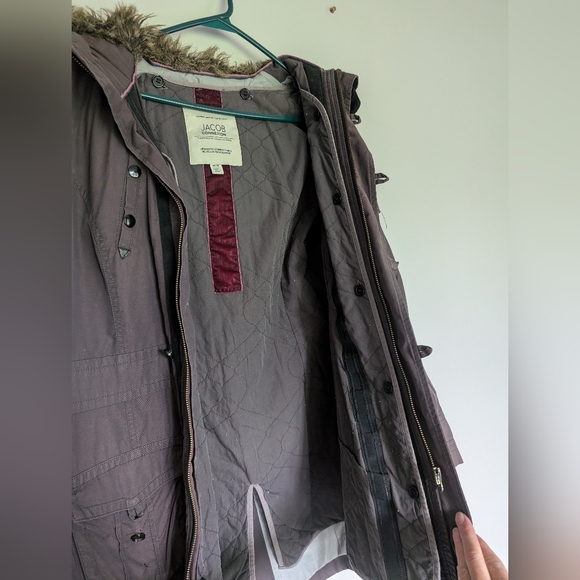 Jacob Connexion Cargo Jacket with faux fur hood size medium - Picture 7 of 10